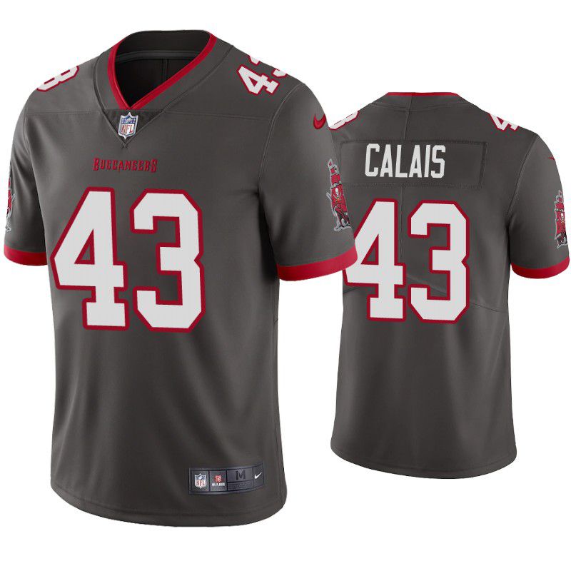 Men Tampa Bay Buccaneers 43 Raymond Calais Nike Grey Vapor Limited NFL Jersey